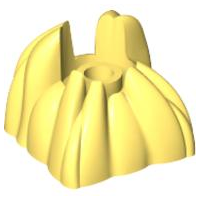 Rock 2 x 2 with Centre Stud in Bright Light Yellow