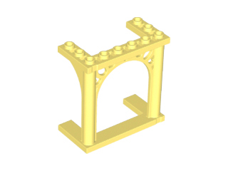 Brick Arch 3 x 6 x 5 Ornamented in Bright Light Yellow
