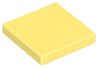 Tile 2 x 2 with Groove in Bright Light Yellow