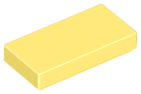 Tile 1 x 2 with Groove in Bright Light Yellow