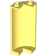 Cylinder Quarter 2 x 2 x 5 (Wall) in Bright Light Yellow