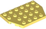 Wedge Plate 4 x 6 Cut Corners in Bright Light Yellow