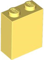 Brick 1 x 2 x 2 with Inside Stud Holder in Bright Light Yellow