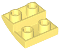 Brick Curved Inverted 2 x 2 x 2/3 in Bright Light Yellow