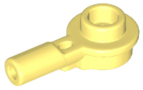 Plate Special Round 1 x 1 with Hollow Stud and Horizontal Bar 1L in Bright Light Yellow