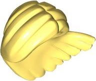 Hair Long, Swooped Aside in Bright Light Yellow