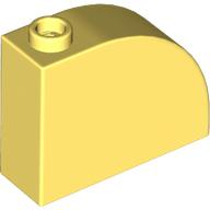 Brick Curved 1 x 3 x 2 in Bright Light Yellow