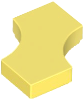 Tile Special 2 x 2 with 2 Quarter Round Cutouts in Bright Light Yellow