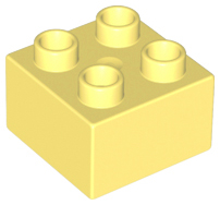 Duplo Brick 2 x 2 in Bright Light Yellow