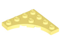 Plate Special 4 x 4 with 3 x 3 Quarter Round Cutout in Bright Light Yellow