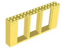 Frame 2 x 16 x 6 with Knobs in Bright Light Yellow