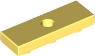 Tile Special 1 x 3 Inverted with Center Hole in Bright Light Yellow