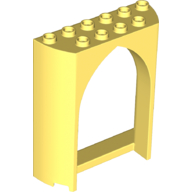Panel 2 x 6 x 6 with Gothic Arch in Bright Light Yellow