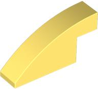Brick Curved 1 x 4 x 1 2/3 No Studs in Bright Light Yellow