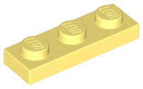 Plate 1 x 3 in Bright Light Yellow