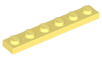Plate 1 x 6 in Bright Light Yellow