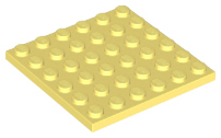 Plate 6 x 6 in Bright Light Yellow