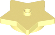 Plate Special 5-Point Star 4 x 4 2/3 with One Stud in Bright Light Yellow
