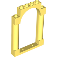 Panel 1 x 6 x 7 with 2 Columns and Arch in Bright Light Yellow