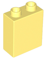 Duplo Brick 1 x 2 x 2 with Bottom Tube in Bright Light Yellow