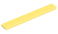 Tile 1 x 8 with Groove in Bright Light Yellow