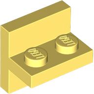 Bracket 2 x 2 with 1 x 2 Vertical Studs in Bright Light Yellow