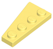 Wedge Plate 4 x 2 Right in Bright Light Yellow