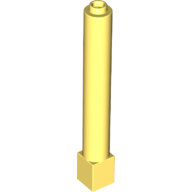Support Round 1 x 1 x 6 Solid Pillar in Bright Light Yellow