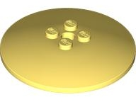Dish 6 x 6 Inverted (Radar) with Solid Studs in Bright Light Yellow