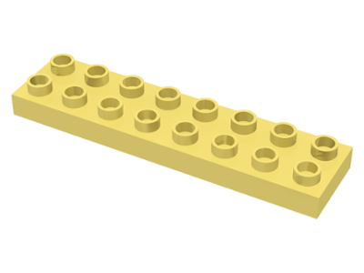 Duplo Plate 2 x 8 in Bright Light Yellow