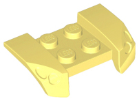 Mudguard 2 x 4 with Molded Headlights in Bright Light Yellow