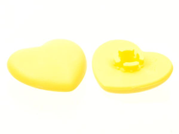 Clikits Icon, Heart 2 x 2 Large with Pin in Bright Light Yellow