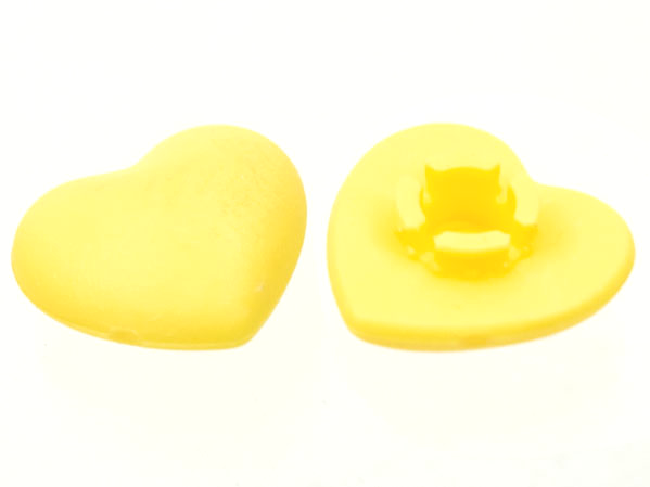 Clikits Icon, Heart 2 x 2 Small with Pin [Frosted] in Bright Light Yellow