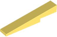 Brick Sloped 1 x 6 x 1 with 1 x 2 x 1/3 Cutout in Bright Light Yellow