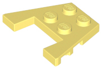 Wedge Plate 3 x 4 with Stud Notches [Reinforced Underside] in Bright Light Yellow