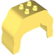 Duplo Brick, Hair, 2 x 2 Top Studs, Wavy, Long in Bright Light Yellow