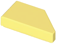 Tile 1 x 2 with Stud Notch Left in Bright Light Yellow