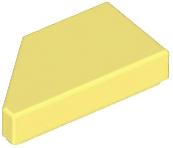 Tile 1 x 2 with Stud Notch Right in Bright Light Yellow
