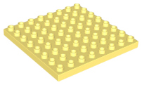 Duplo Plate 8 x 8 in Bright Light Yellow