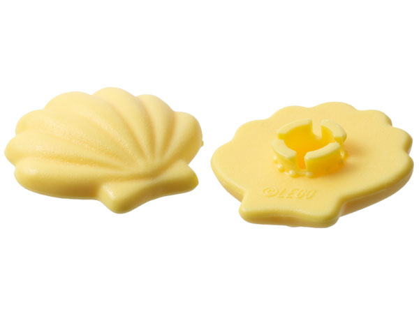 Clikits Icon, Shell 2 x 2 with Pin in Bright Light Yellow