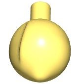 Plant, Peach in Bright Light Yellow