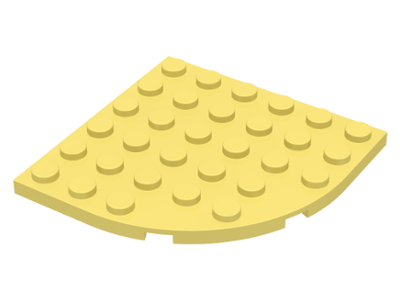 Plate Round Corner 6 x 6 in Bright Light Yellow