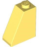 Brick Sloped 65° 2 x 1 x 2 in Bright Light Yellow