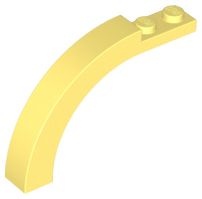 Brick Arch 1 x 6 x 3 1/3 Curved Top in Bright Light Yellow