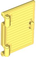 Window 1 x 2 x 3 Shutter with Hinges and Handle in Bright Light Yellow