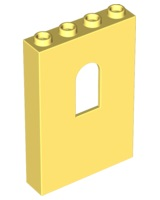 Panel 1 x 4 x 5 with Arched Window in Bright Light Yellow