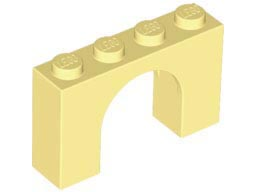 Brick Arch 1 x 4 x 2 in Bright Light Yellow