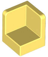 Panel 1 x 1 x 1 Corner in Bright Light Yellow