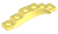 Wheel Arch, Mudguard, 1 1/2 x 6 x 1 [Arch Extended] in Bright Light Yellow