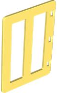 Duplo Door with Two Long Window Panes in Bright Light Yellow
